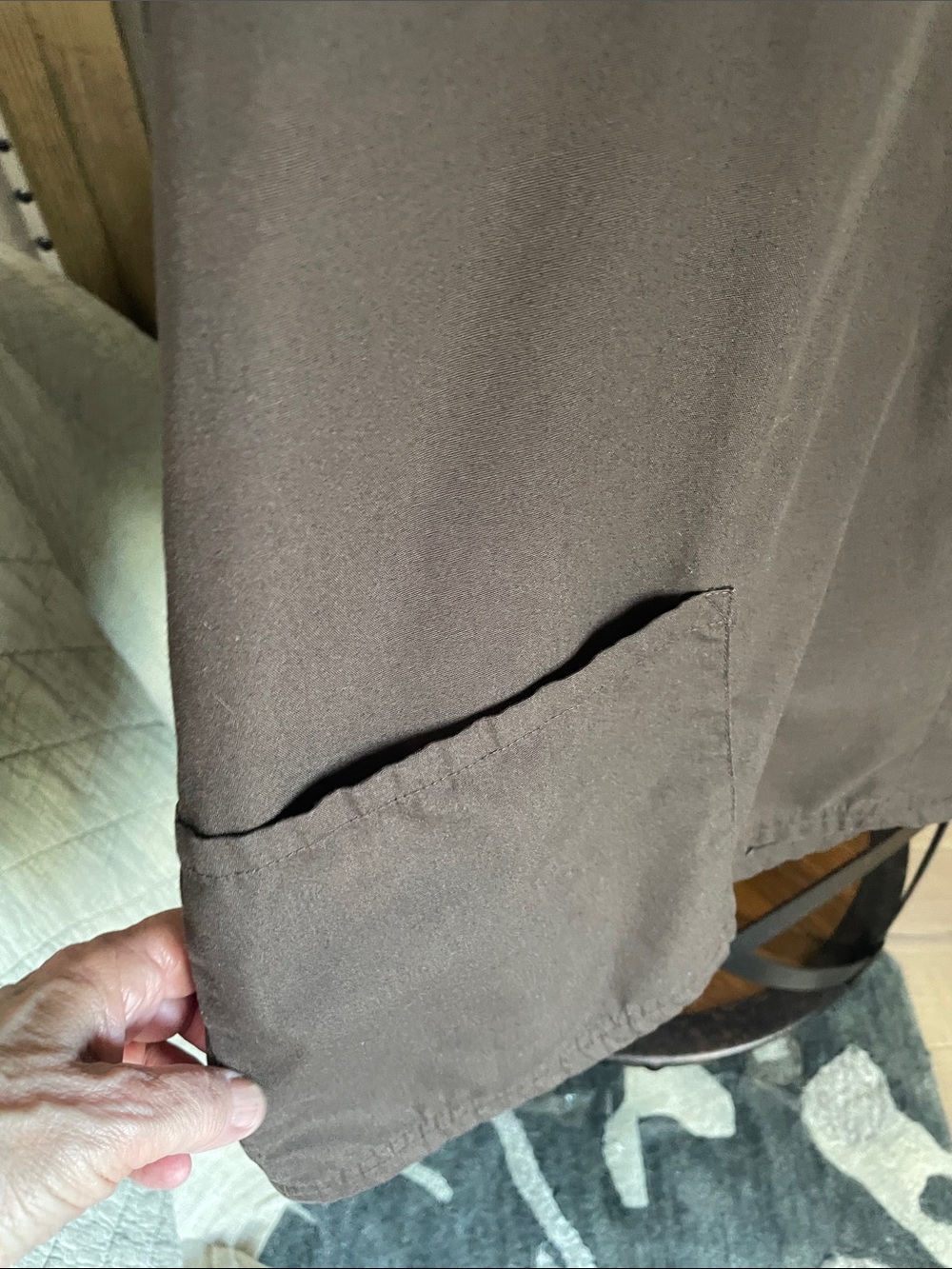 Brown Women's Long-Sleeve Scrub Jacket - Picture 4 of 6